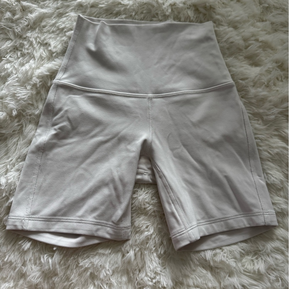 Lululemon White Athletic Shorts